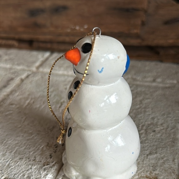 1980s Sesame Street Grover Making Snowman Christmas Ornament (45) - Picture 6 of 6